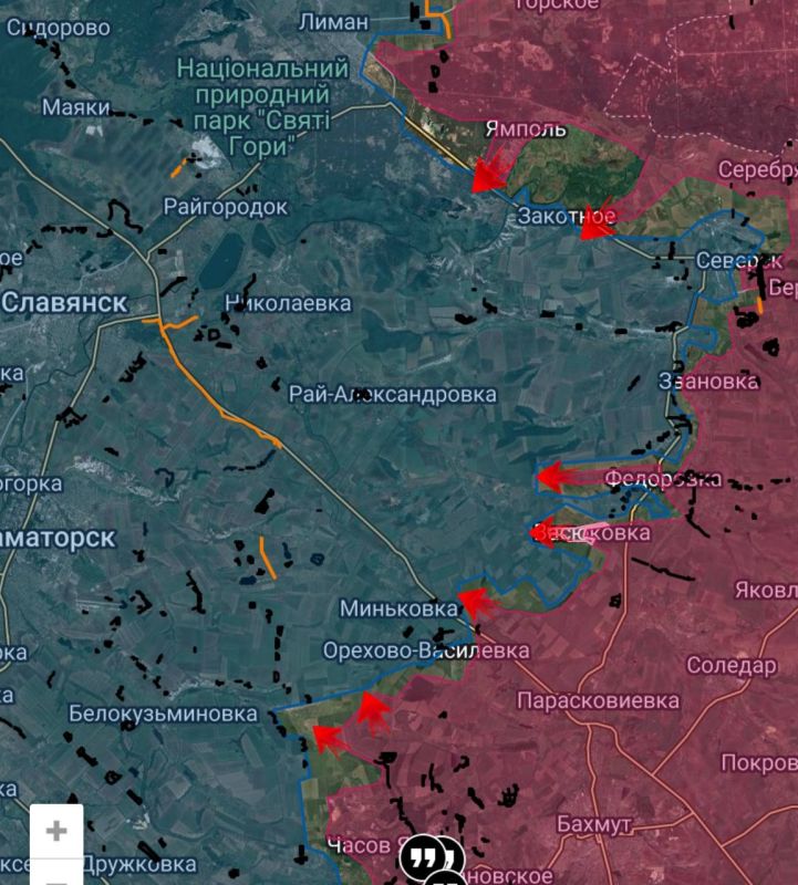 На Славянском направлении возобновились активные боевые действия, наши войска продвигаются со стороны Ямполя, Звановки и Григоровки
