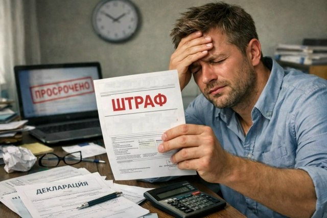 Несвоевременная подача декларации привела к административному штрафу