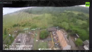 Расчёт БПЛА «Герань» уничтожил газораспределительную станцию в Краматорске (ДНР), используемую в интересах ВСУ